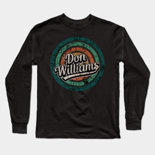 Don Williams // Retro Circle Crack Vintage Long Sleeve T-Shirt